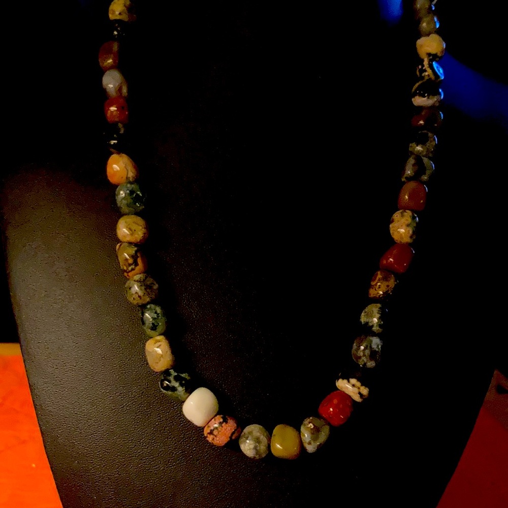 Natural stone necklace